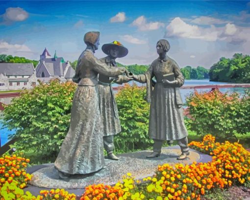 When Anthony Met Stanton Statue Seneca Falls Paint By Numbers