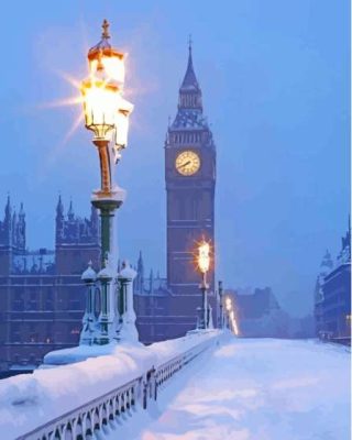 Winter Scenery In London Paint By Numbers