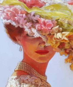 Woman With Flowerhat Paint By Numbers