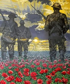 World War One Poppy Soldier Paint By Numbers