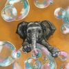 Abstract Elephant Blowing Bubbles Paint By Numbers