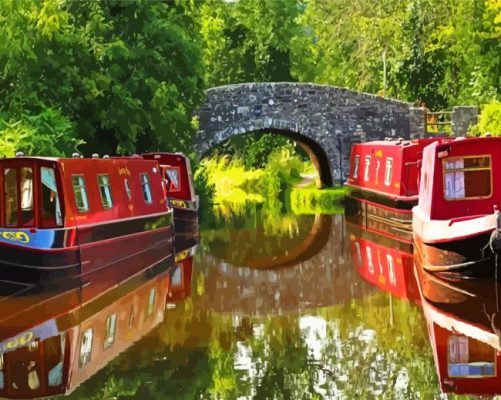 Aesthetic Canal Boat Paint By Numbers