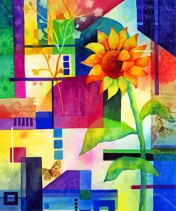 Aesthetic Cubist Sunflowers Paint By Numbers