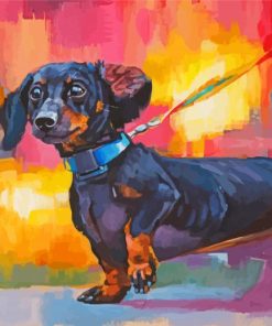 Aesthetic Miniture Dashund Dog Paint By Numbers