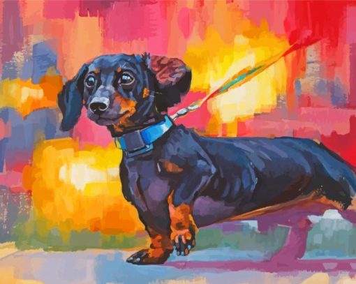 Aesthetic Miniture Dashund Dog Paint By Numbers