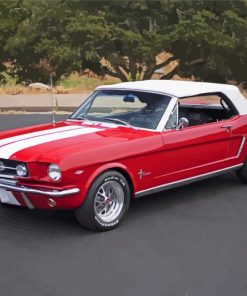 Aesthetic Red Ford Mustang Paint By Numbers