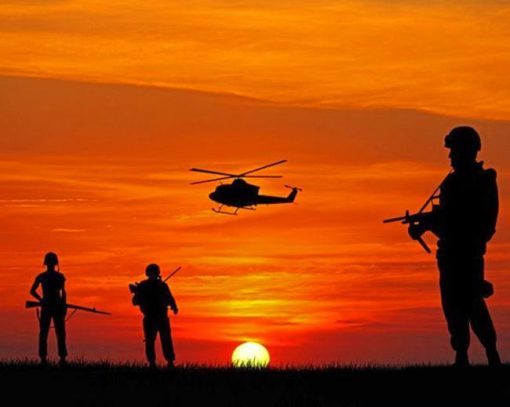 Aesthetic Soldier Silhouette Paint By Numbers