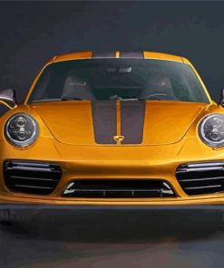 Aesthetic Yellow Porsche Paint By Numbers