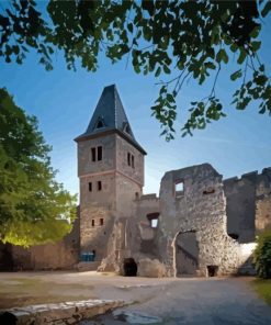 Aesthetic Frankenstein Castle Paint By Numbers