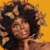 Afro Black Woman Butterfly Paint By Numbers