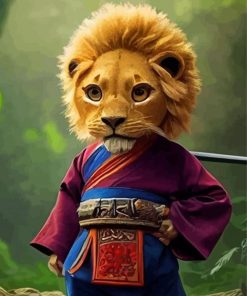 Asian Warrior Lion Paint By Numbers