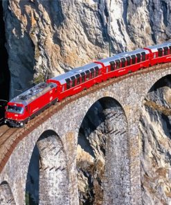 Bernina Express Train Railway Paint By Numbers