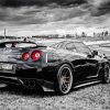 Black And White Skyline Car Paint By Numbers