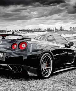 Black And White Skyline Car Paint By Numbers