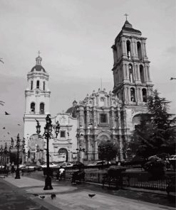 Black And White Cathedral Of Saltillo Paint By Numbers