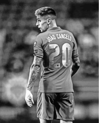 Black And White Portuguese Joao Cancelo Paint By Numbers