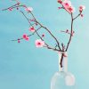 Cherry Blossom In Glass Vase Paint By Numbers