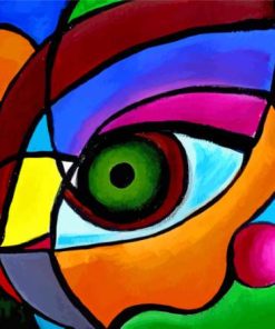 Colorful Abstract Eye Paint By Numbers