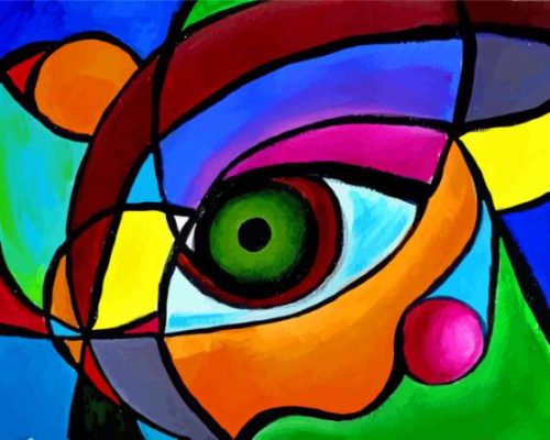 Colorful Abstract Eye Paint By Numbers