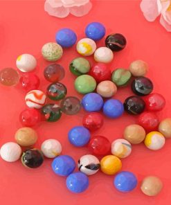 Colorful Glass Marble Balls Paint By Numbers