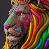 Colorful Lion Paint By Numbers