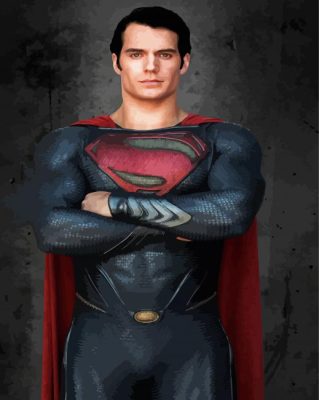 Cool Man Of Steel Paint By Numbers