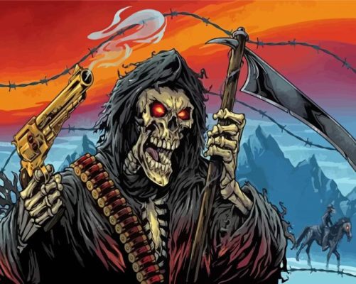 Cool The Grim Reaper Paint By Numbers