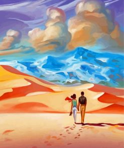 Couple In White Sand National Park Paint By Numbers