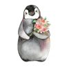 Cute Penguin With Flowers Paint By Numbers