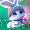 Cute White Bunny Paint By Numbers