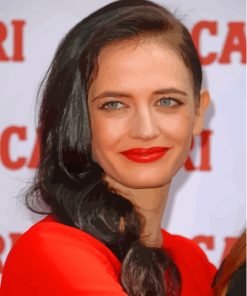 Eva Green In Red Paint By Numbers