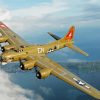 Flying B 17 Airplane Paint By Numbers