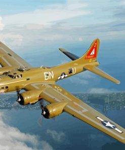 Flying B 17 Airplane Paint By Numbers