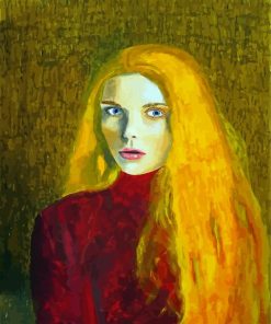 Girl With Golden Hair Art Paint By Numbers