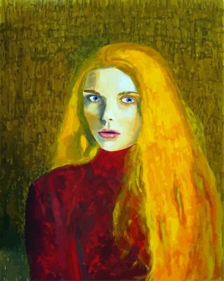 Girl With Golden Hair Art Paint By Numbers