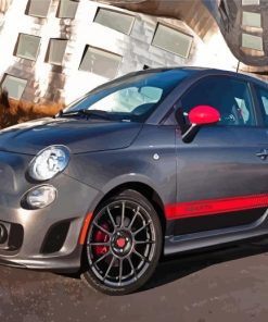 Grey Fiat Abarth Paint By Numbers