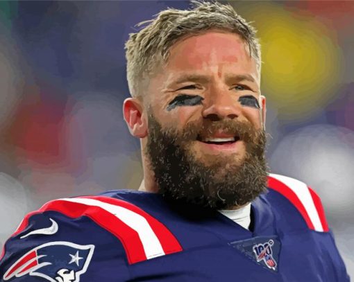 Julian Edelman Footballer Paint By Numbers