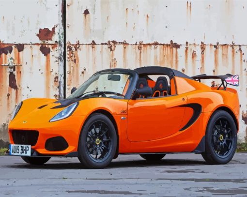 Orange Lotus Elise Paint By Numbers