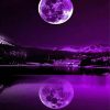 Purple Moon Water Reflection Paint By Numbers