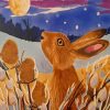 Rabbit Looking At The Moon Paint By Numbers