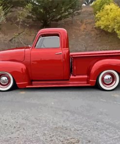 Red 51 Chevy Truck Paint By Numbers