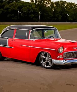 Red 55 Chevrolet Car Paint By Numbers