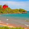 Red Cabin Marquette Paint By Numbers