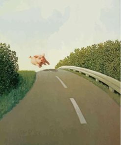 Running Pig Michael Sowa Paint By Numbers