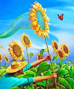 Sunflowers And Butterfly Vladimir Kush 6 Paint By Numbers