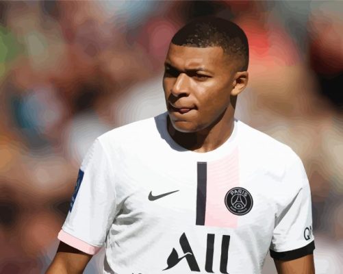 The Footballer Mbappé Paris St Germain Paint By Numbers