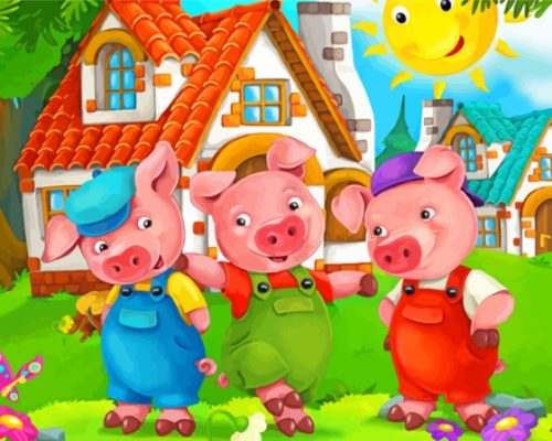 Three Little Pigs Paint By Numbers