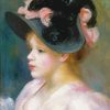 Vintage Lady With Black Hat Paint By Numbers