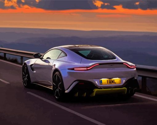 Aston Martin Vantage Car Paint By Numbers