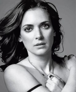 Black And White Winona Ryder Paint By Numbers